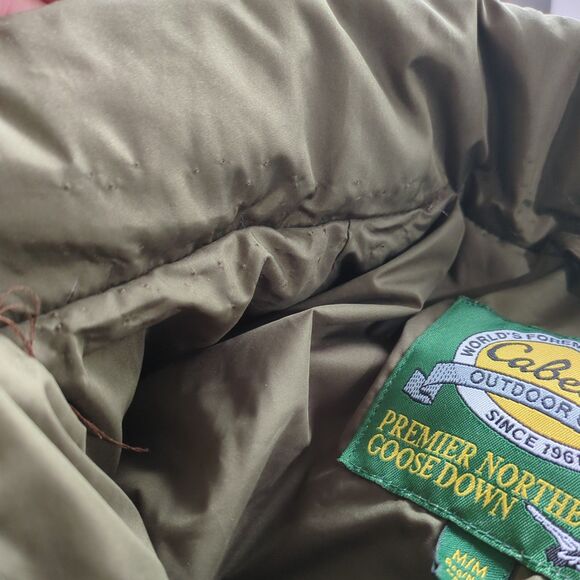Cabelas Premier Northern Hunting Goose Down Puffer Jacket Mens M Army Green - Picture 5 of 12